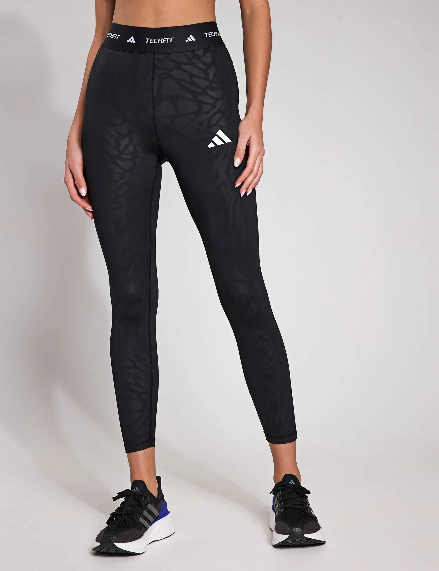 Techfit Printed 7/8 Leggings - Black