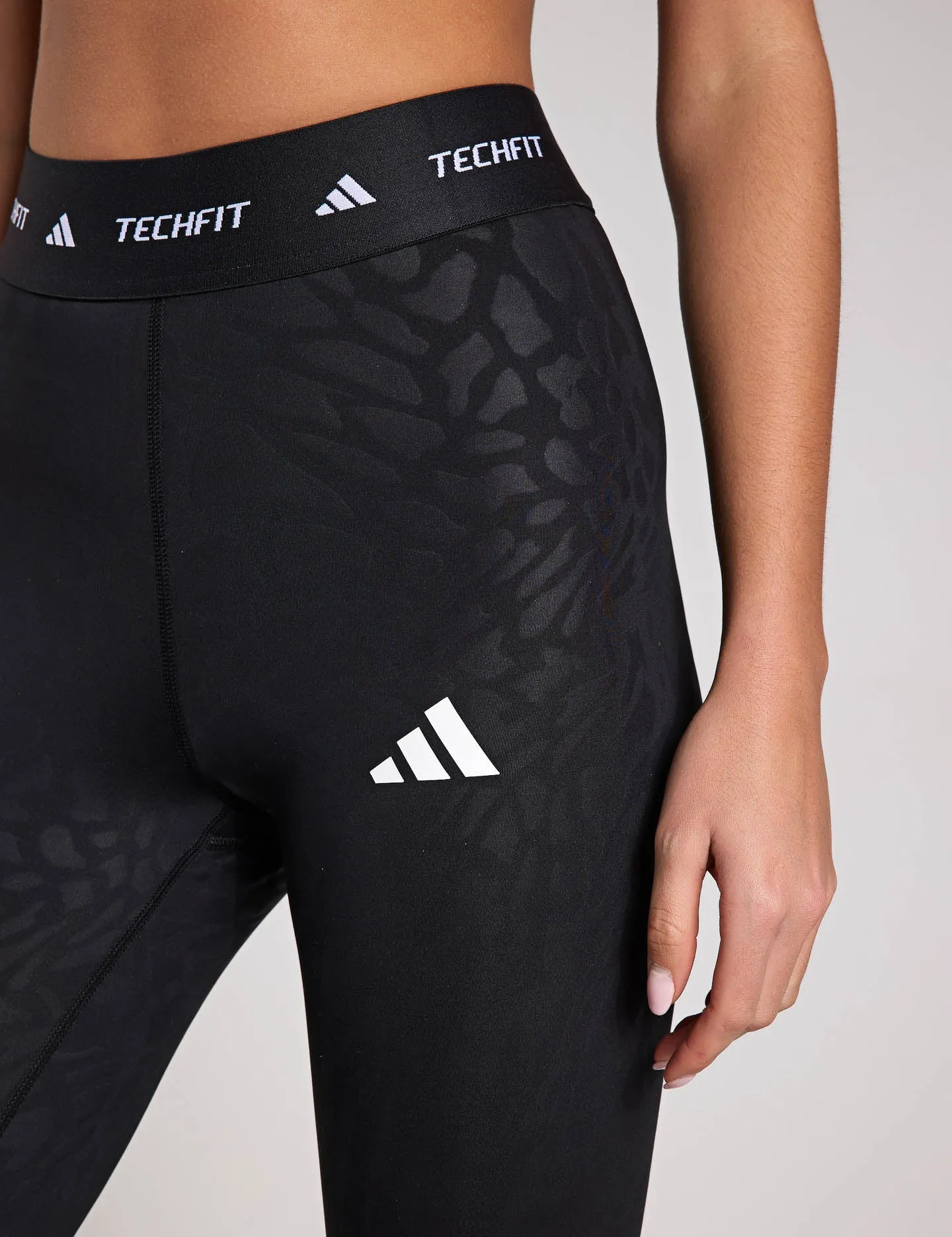 Techfit Printed 7/8 Leggings - Black