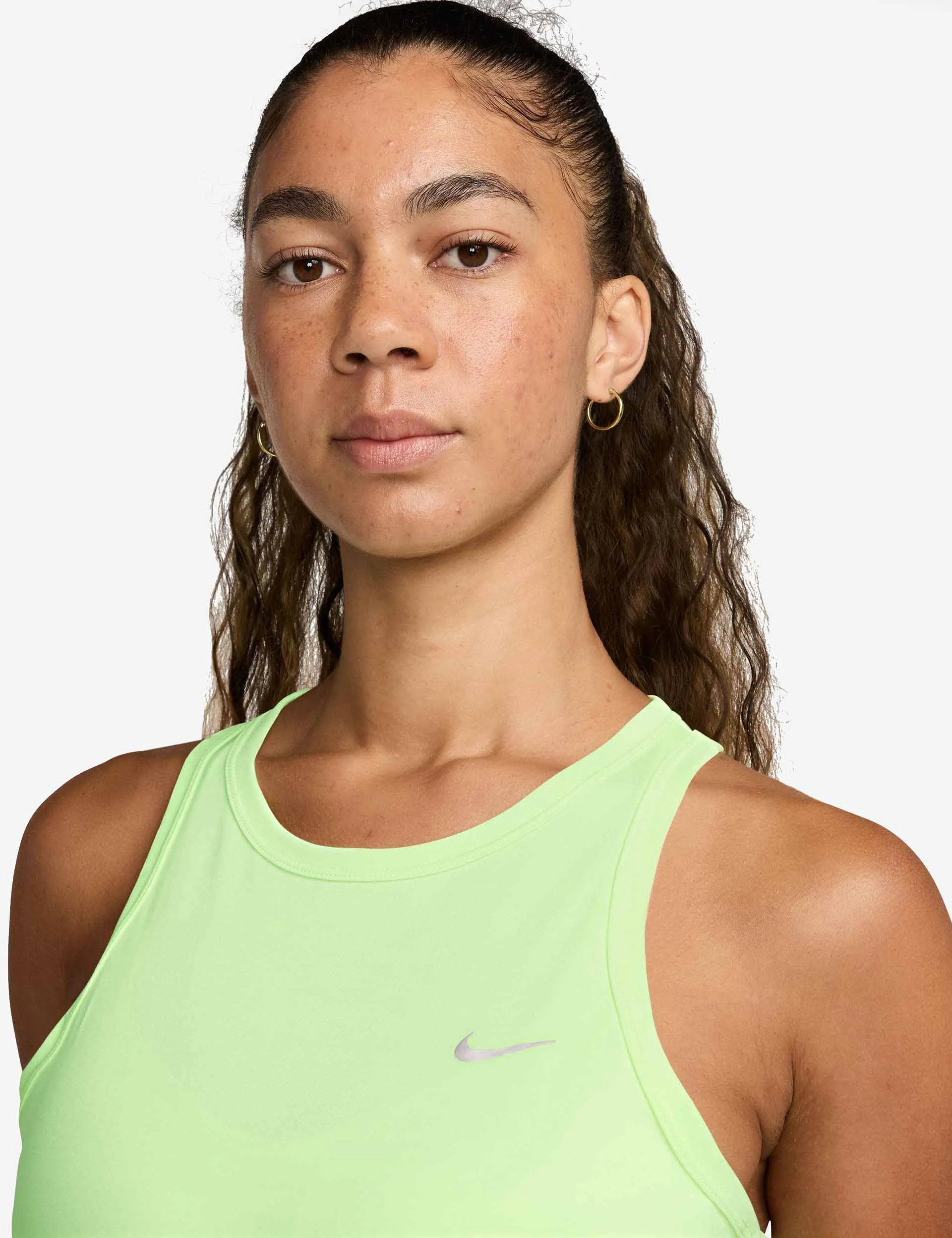 Tempo Dri-FIT Running Tank Top - Barely Volt/Reflective Silver
