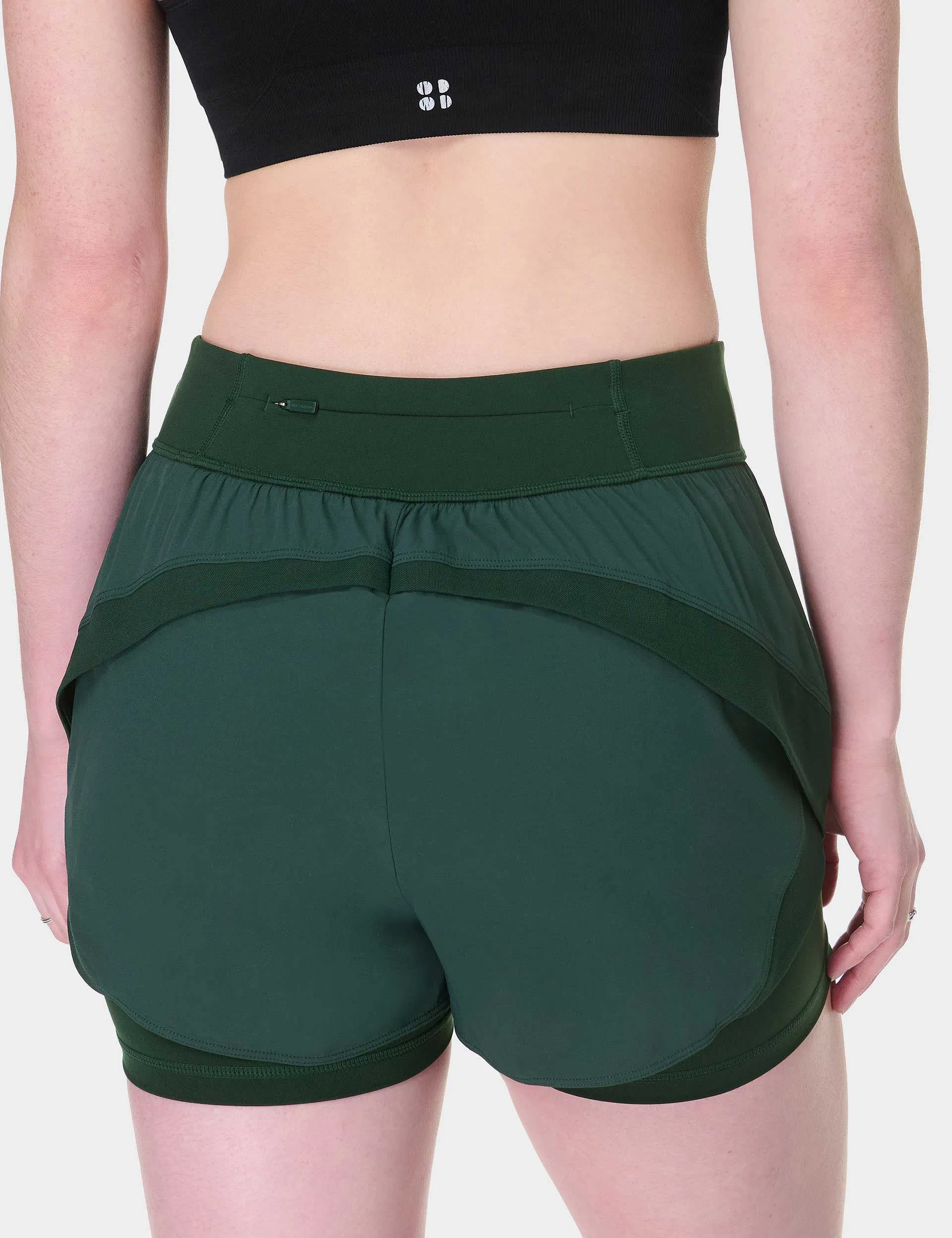 Tempo Run Shorts - Cedar Green