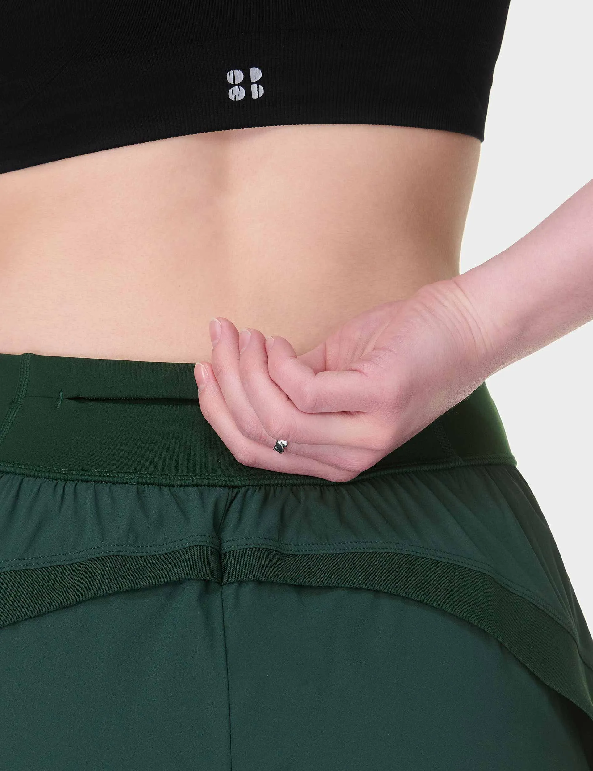 Tempo Run Shorts - Cedar Green