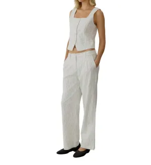 The Frances Vest In White