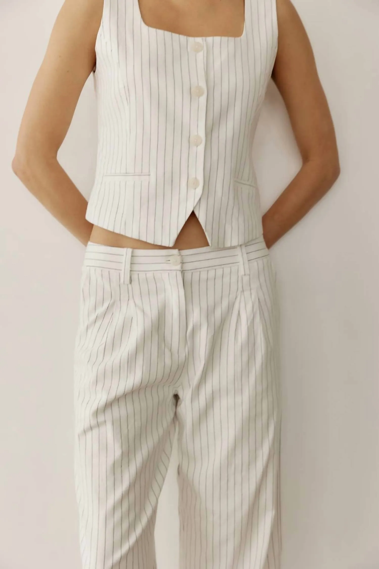 The Frances Vest In White
