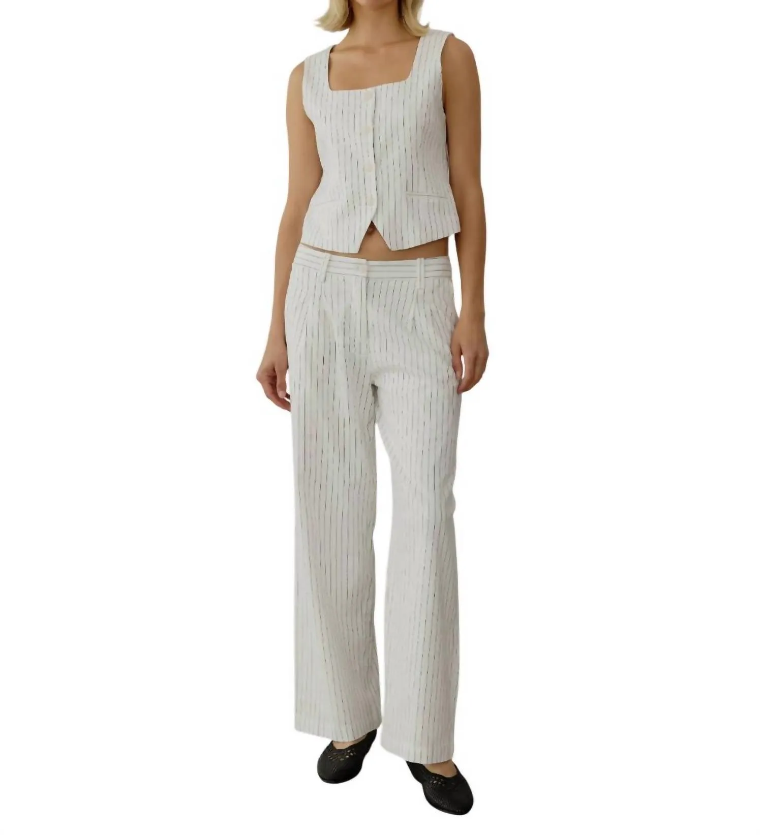 The Frances Vest In White