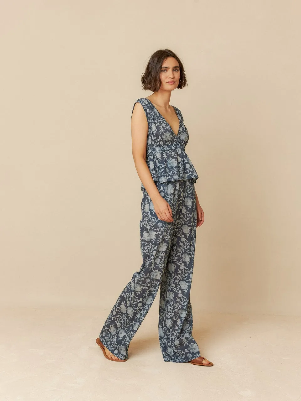 Top With Elastic Det Mc182 Indigo