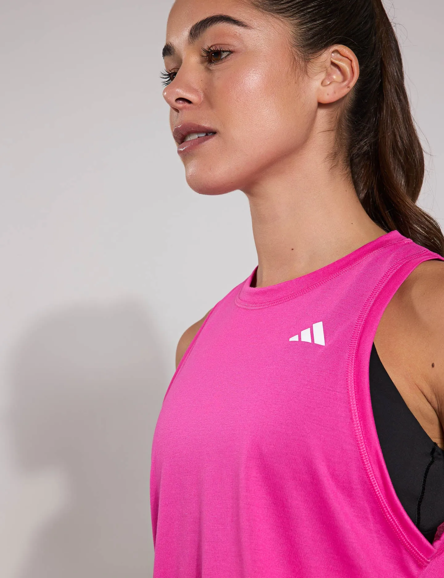 Train Essentials Boxy Workout Tank Top - Semi Lucid Fuchsia