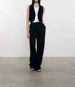 Twill Vest In Black