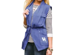University Of Kentucky Logo Drawstring Vest In Blue