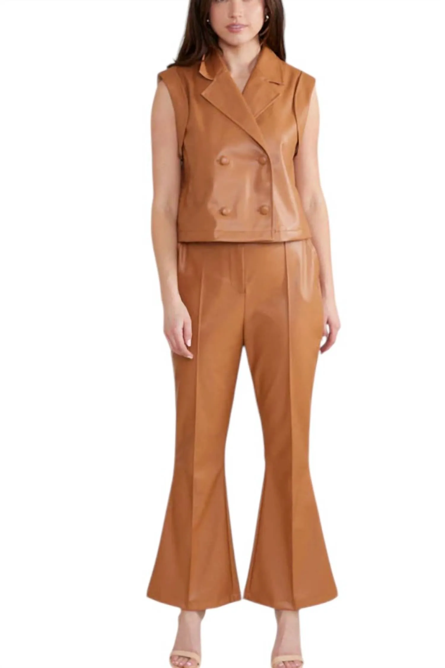 Vera Vest In Camel