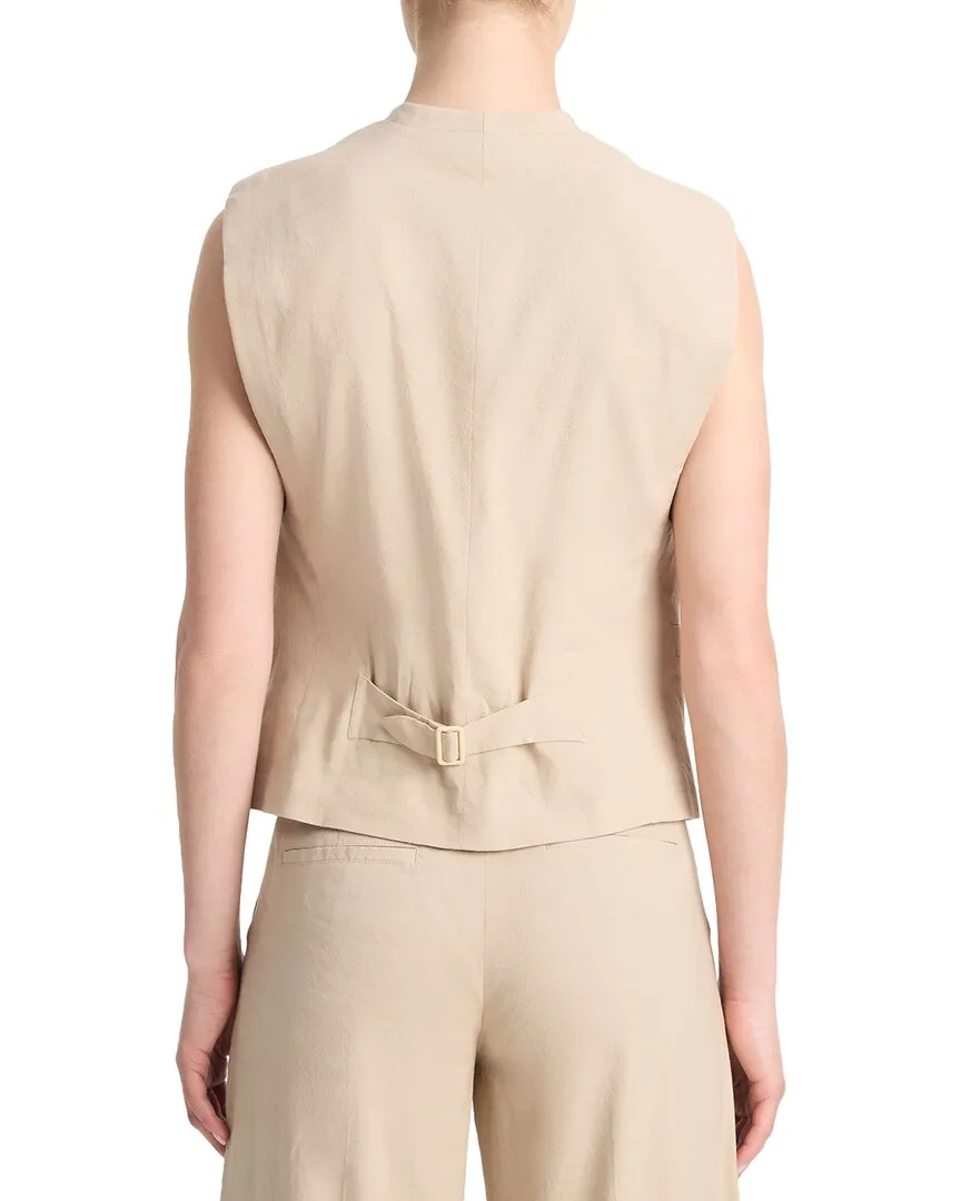 Vince Linen-Blend Vest