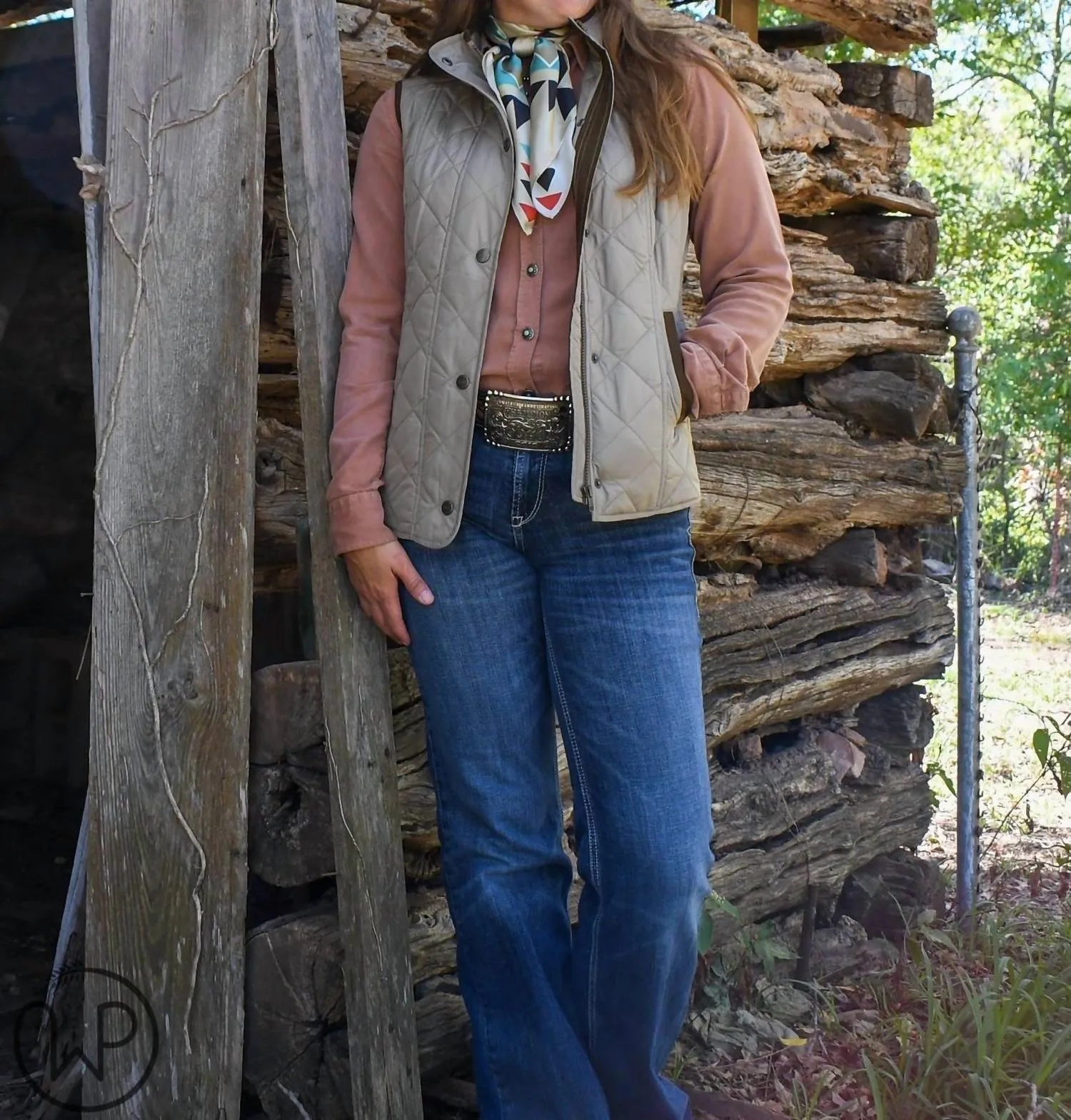Vista Quilted Vest In Dark Khaki