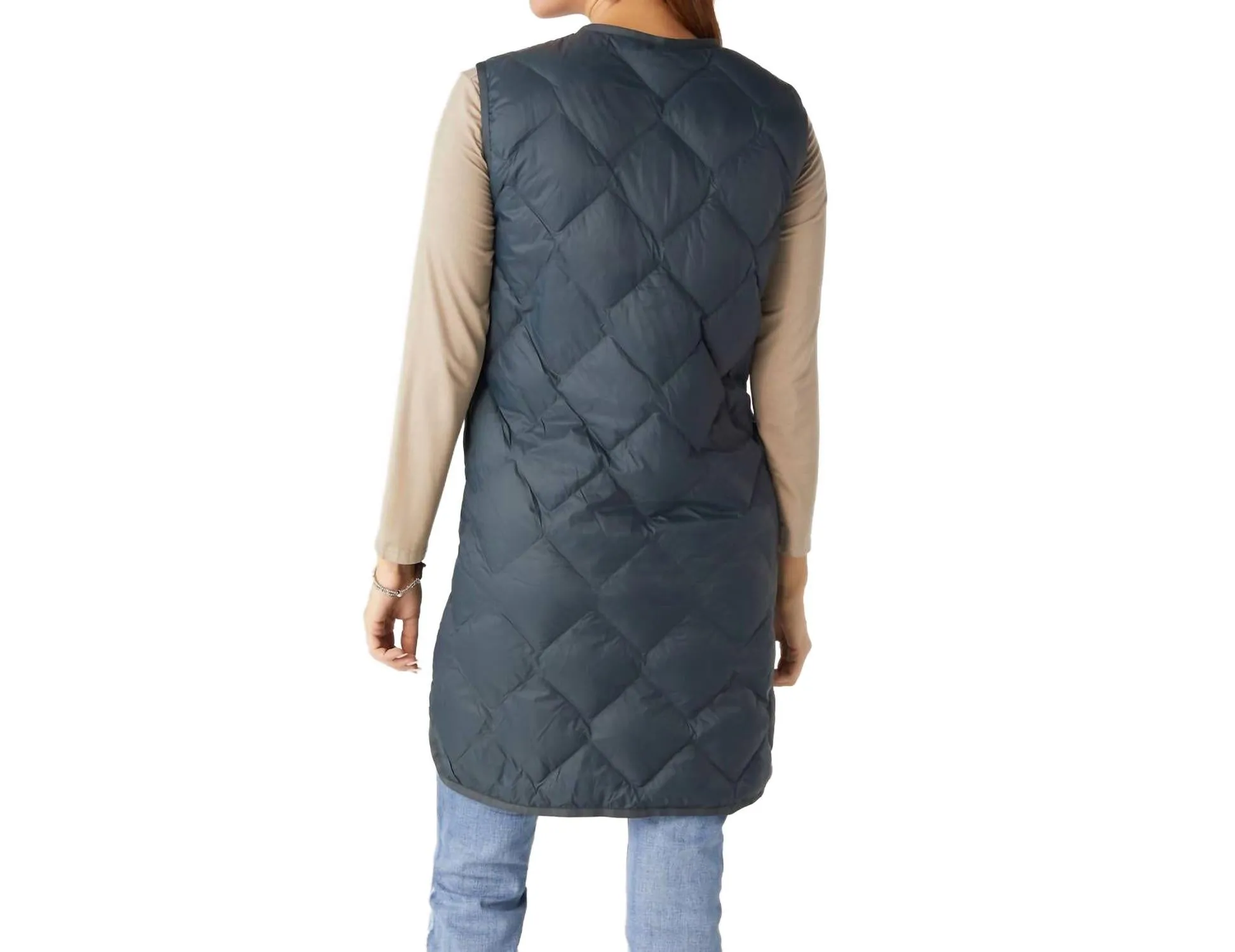 Wander Packable Lightweight Down Vest In Mediterranean Blue