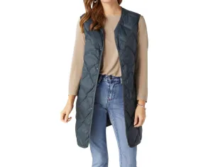 Wander Packable Lightweight Down Vest In Mediterranean Blue