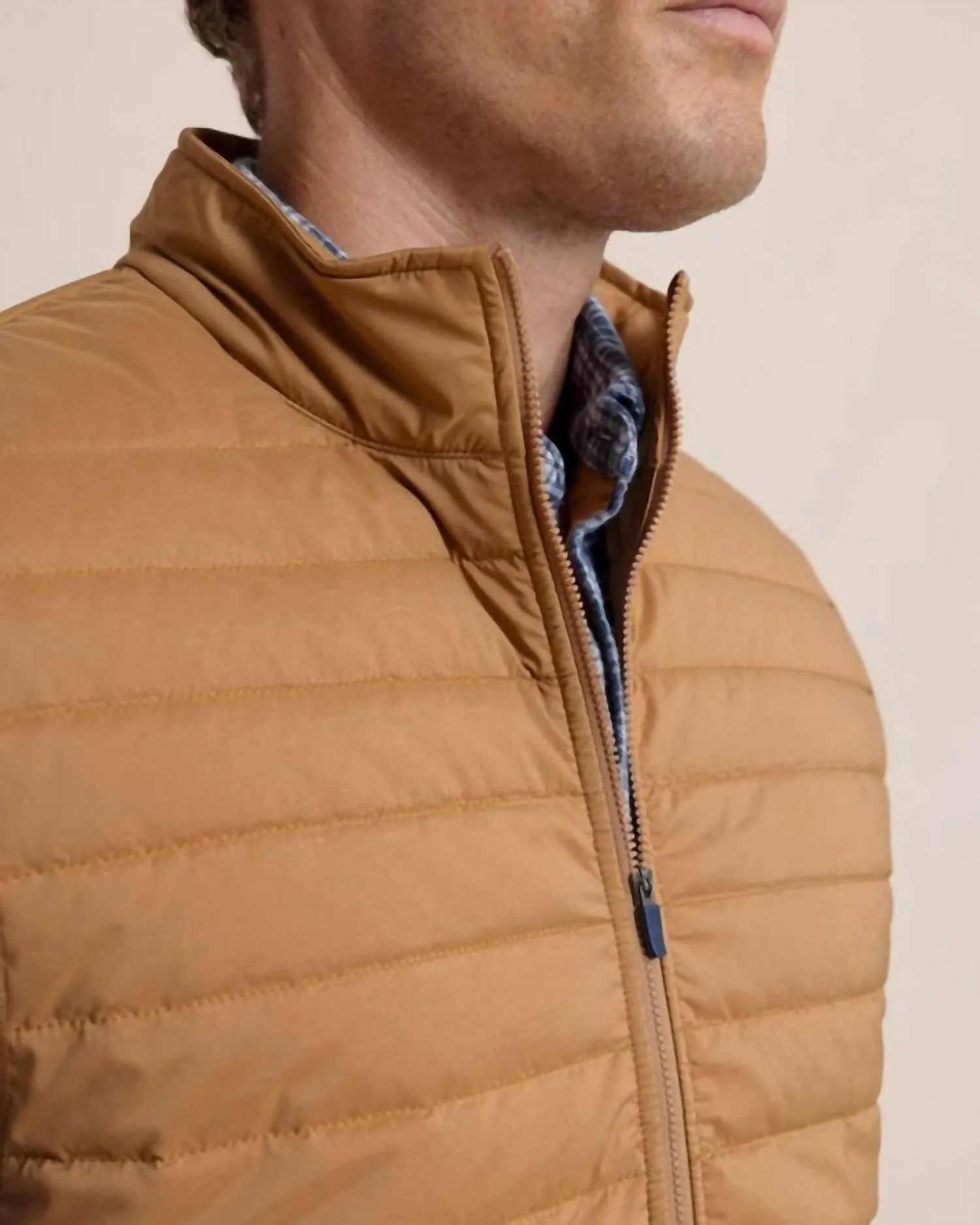 Whitemarsh Packable Quilted Vest In Hazelnut Khaki