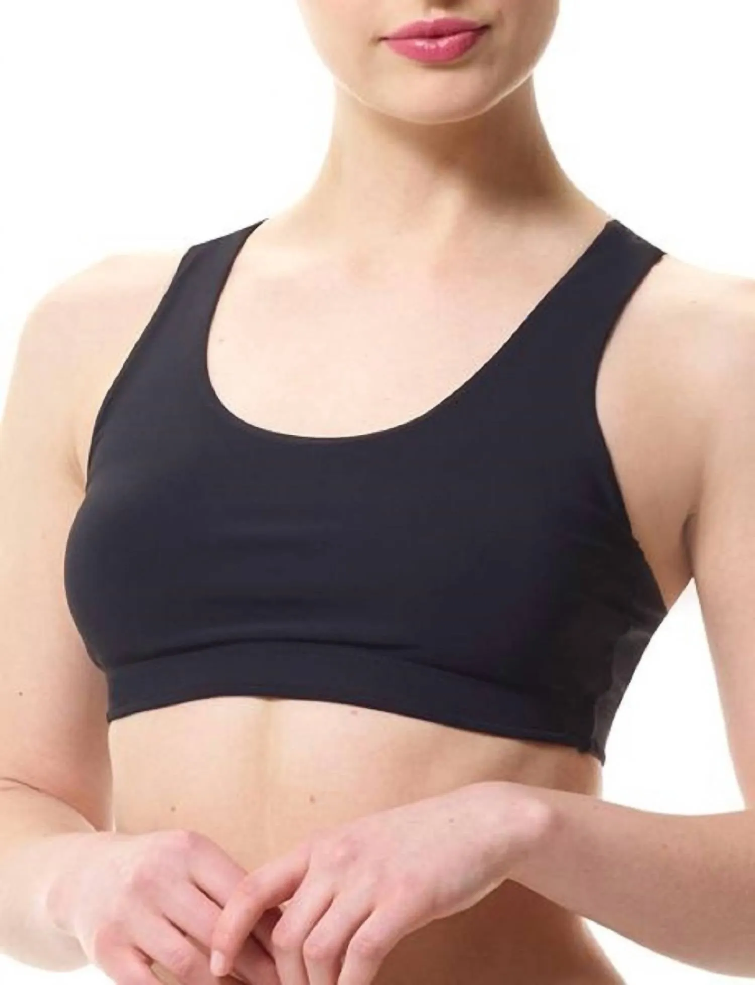 Women's Active Compression Sports Bra In Black