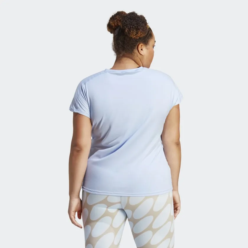 Women's adidas AEROREADY Train Essentials Minimal Branding V-Neck Tee (Plus Size)