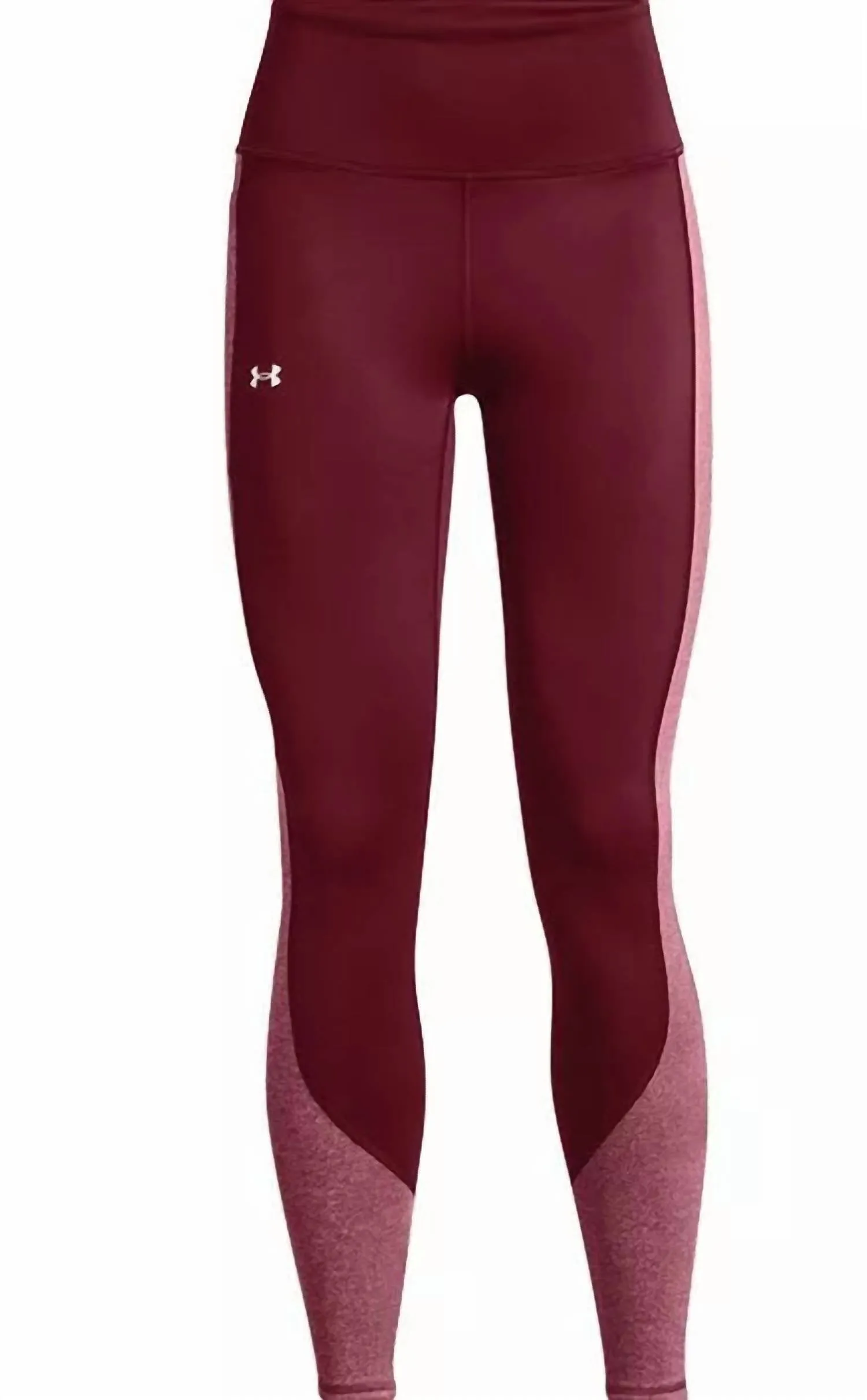 Women's Coldgear Blocked Leggings In Red Pink
