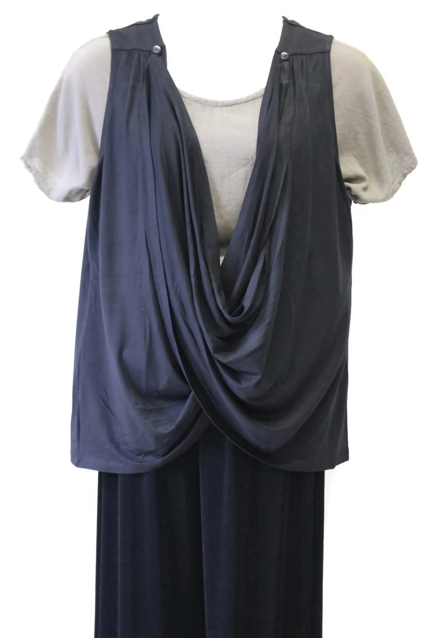 Women's Convertible Button Vest In Black