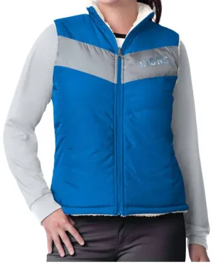 Women's Detroit Lions Reversible Game Rule Vest In Blue