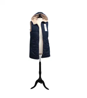 Women's Hooded Vest In Navy
