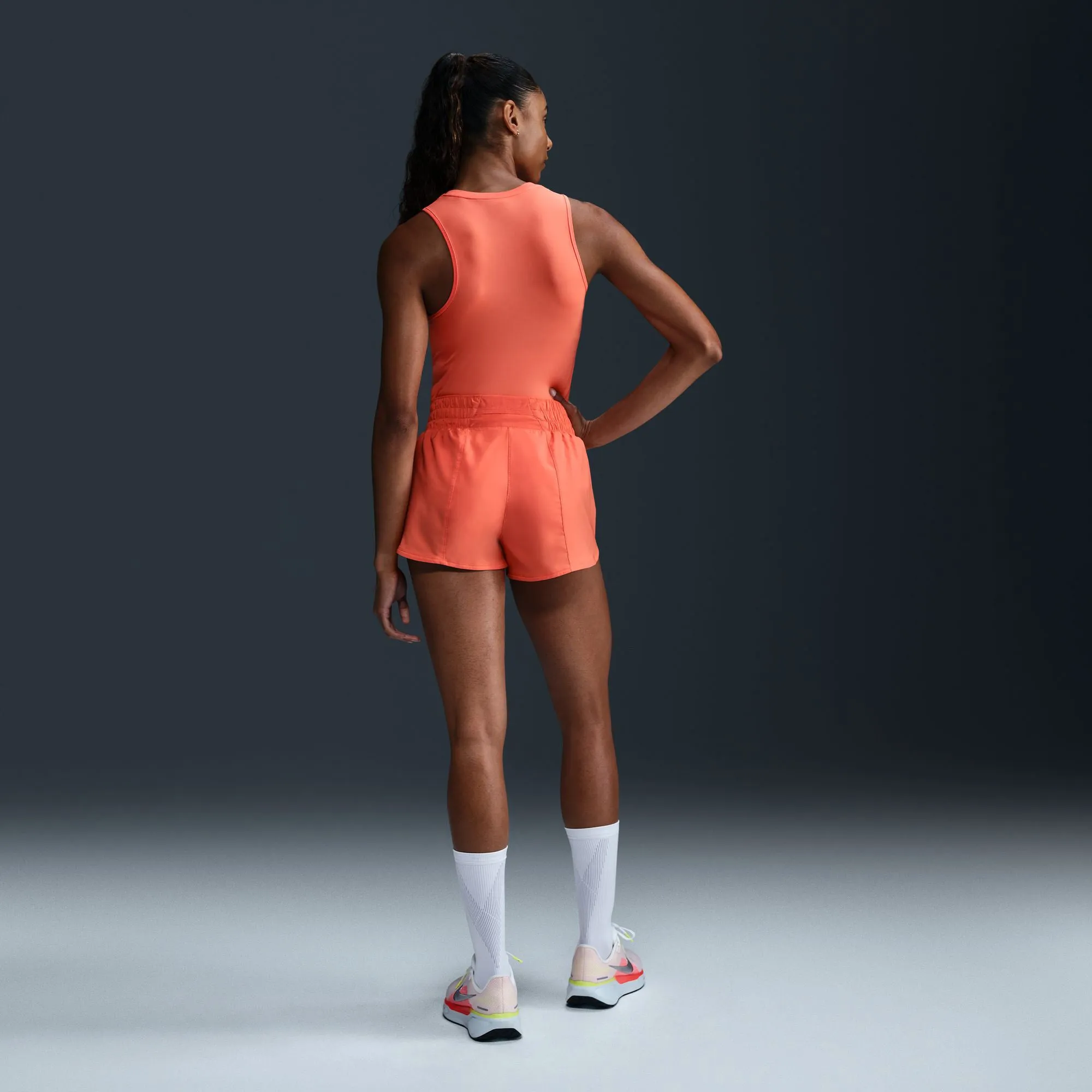 Women's One Mid-Rise Brief-Lined Graphic Shorts