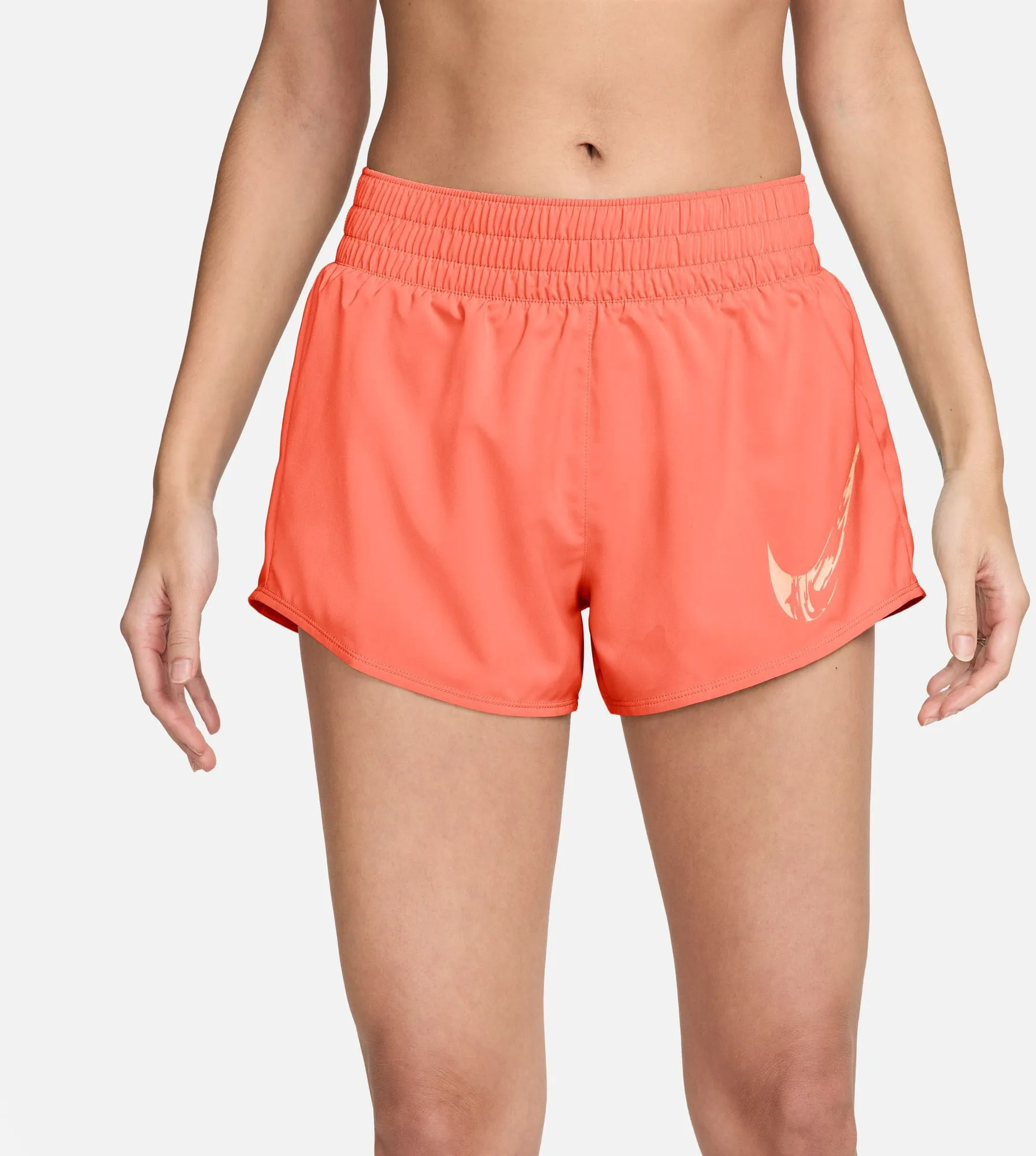 Women's One Mid-Rise Brief-Lined Graphic Shorts