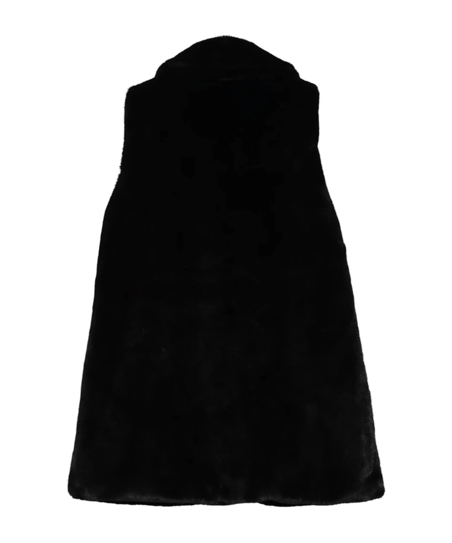 Women's Sheared Faux Mink Longline Vest In Black