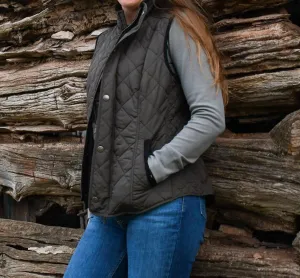 Women's Vista Quilted Vest In Dark Grey